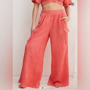 Aerie Gauzy High Waisted Cargo Pant